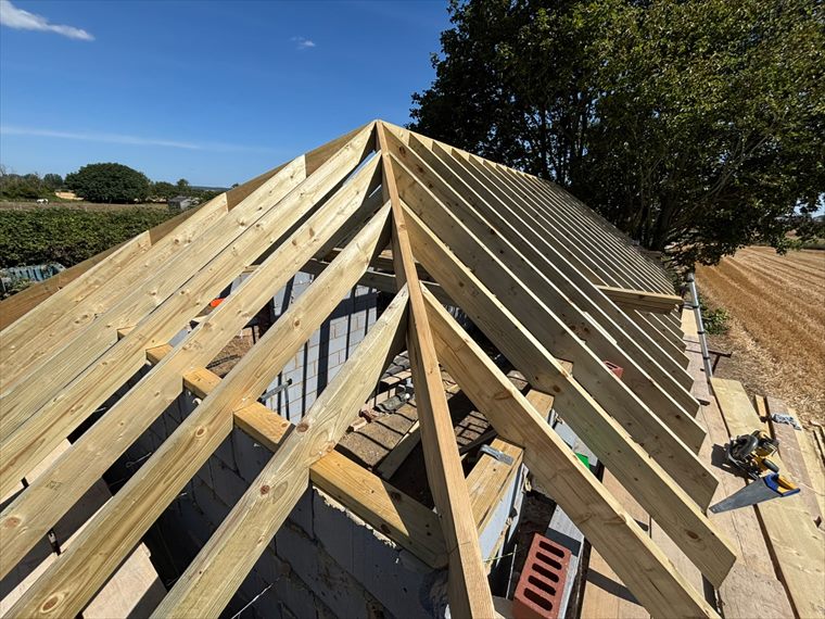 Rafters and hip detail