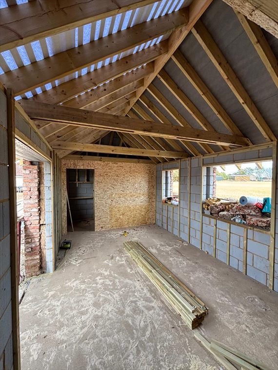 Vaulted interior taking shape
