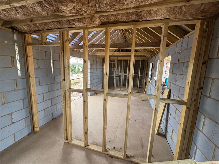 Room layout in timber stud