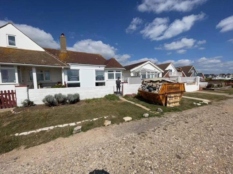 The property, set above the coastline