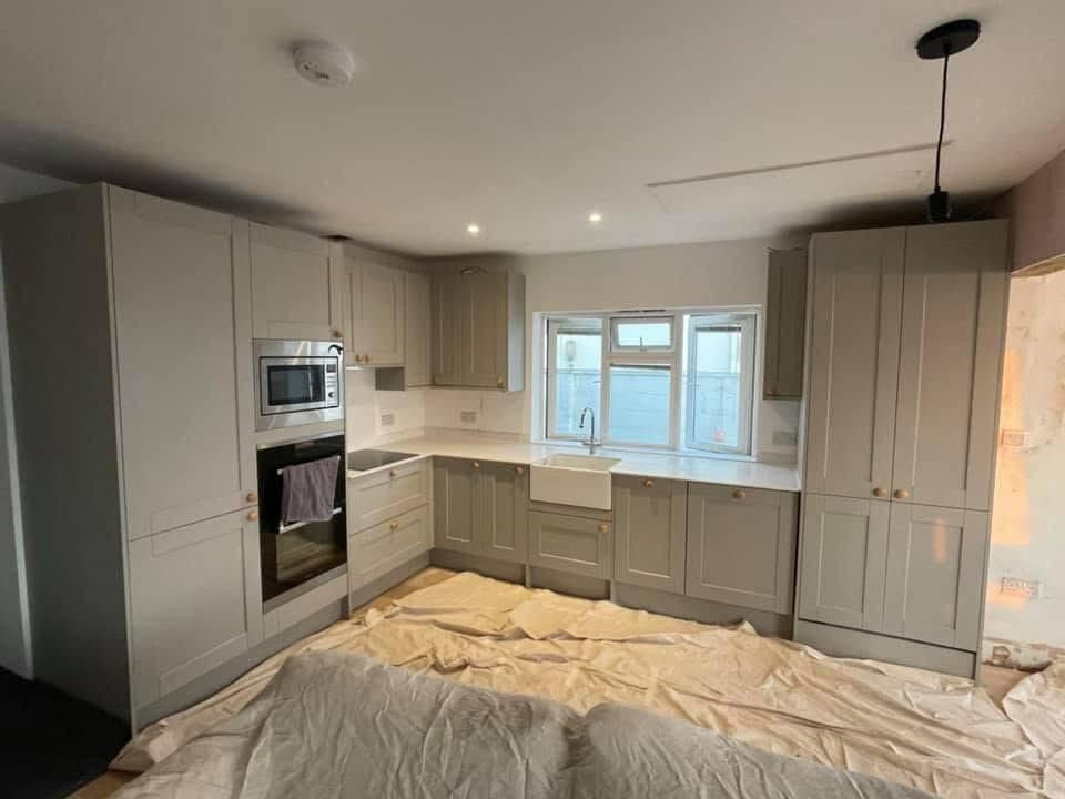 The same view after completion, with the new kitchen fitted