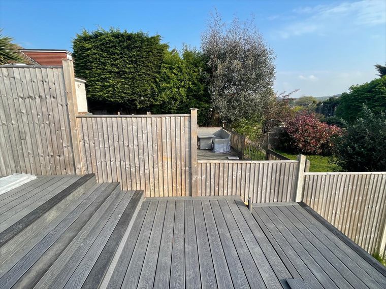 Deck and steps from above