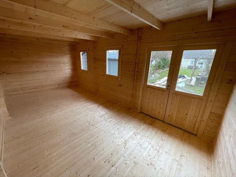 Bright interior with double doors
