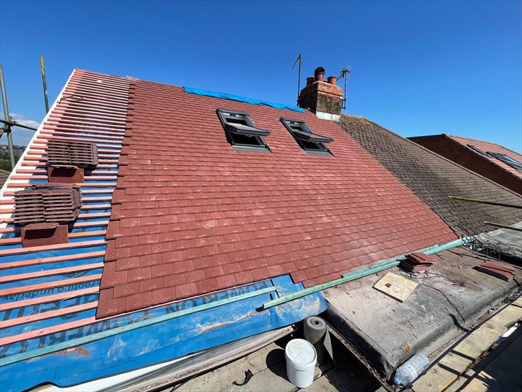 Re-roofing with new roof windows
