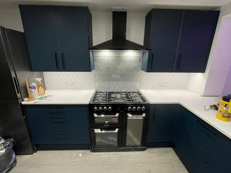 New kitchen being fitted