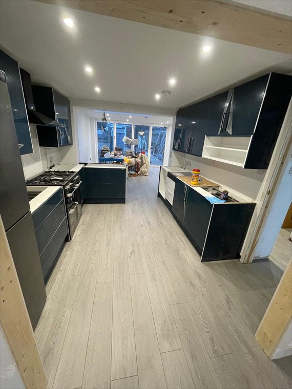 Kitchen and dining space, finished